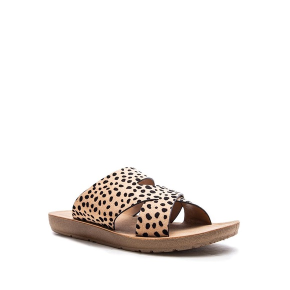 NWT Qupid Leopard Sandals - Picture 1 of 4